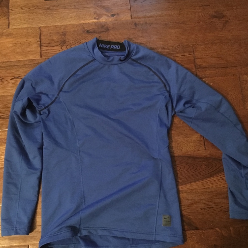 Nike pro blue shirt